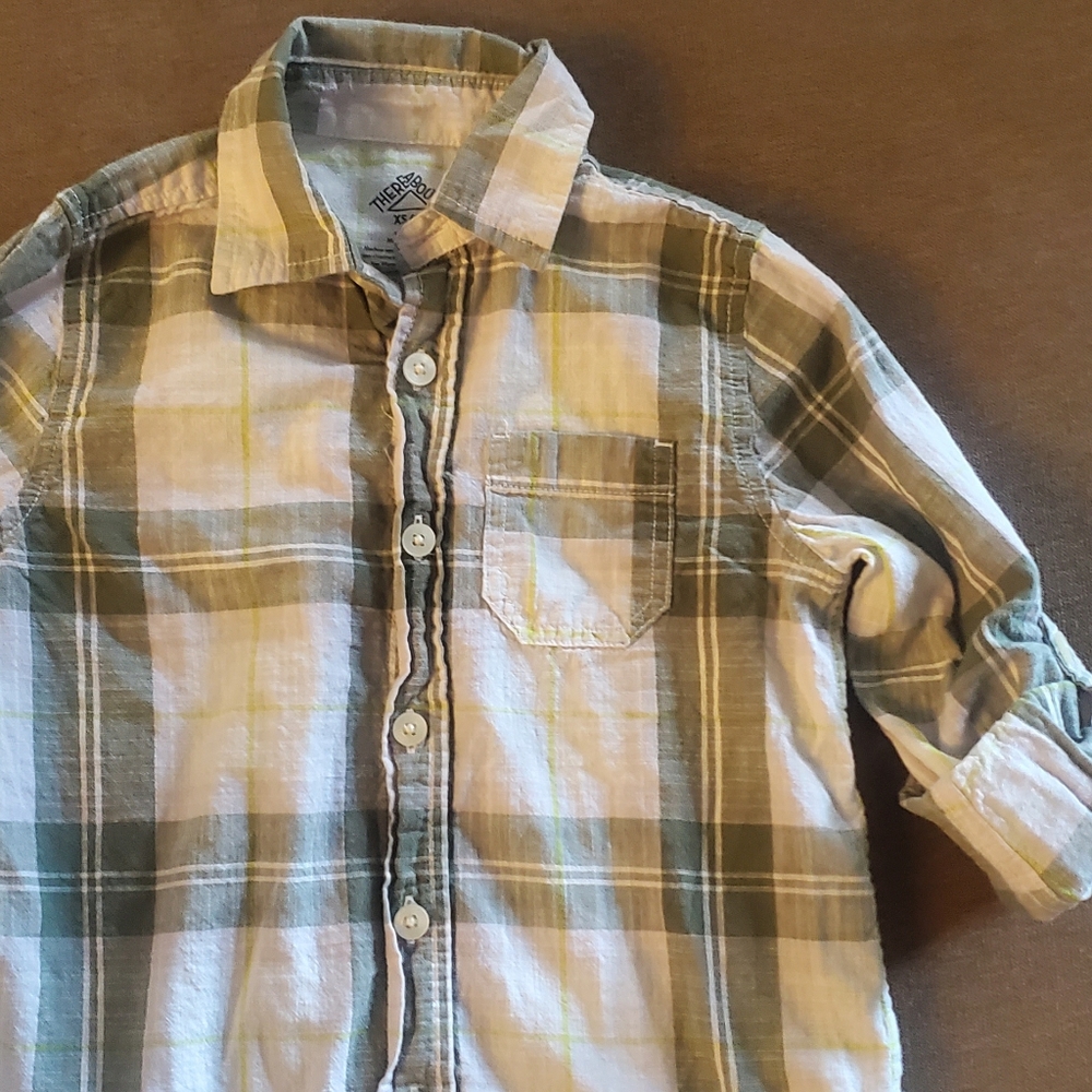 Thereabouts Plaid Button-down Top